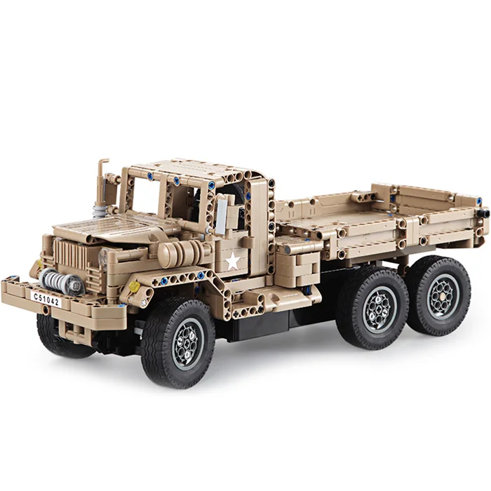 CaDA C51042W DIY Собранный симулятор военный RC грузовик строительный блок игрушка пульт