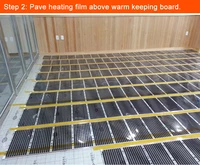 under floor heating film 35 square meters 220wsquare infrared room heater with wholesale price