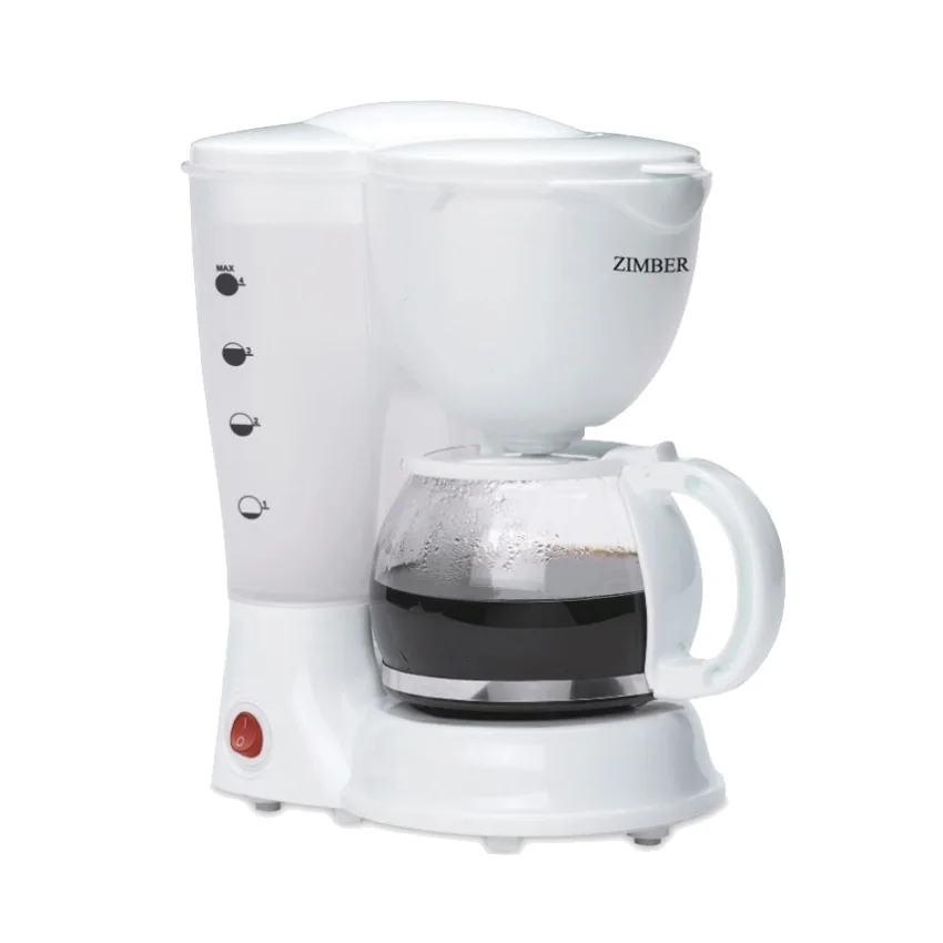 Кофеварка электрическая ZIMBER 0 625 л 600W белый|Кофеварки| |