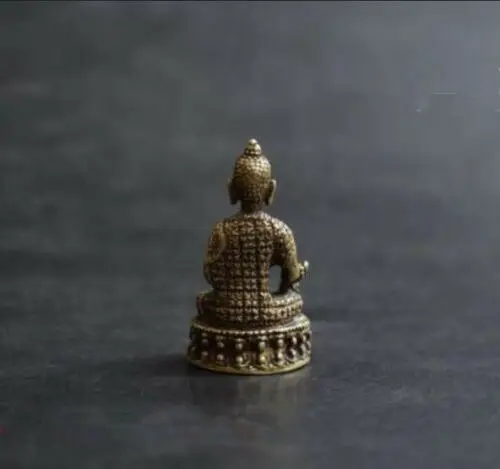 Китайская старинная Чистая латунная медицинская маленькая статуя
