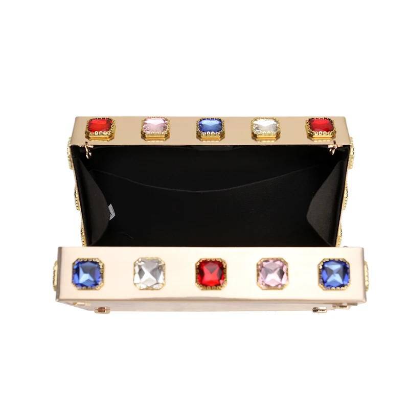 

Vintage Flower Crystal Design Luxury Party Women's Clutch Dinner Bag Mini Chain Purse Female Crossbody Messenger Bag For Women