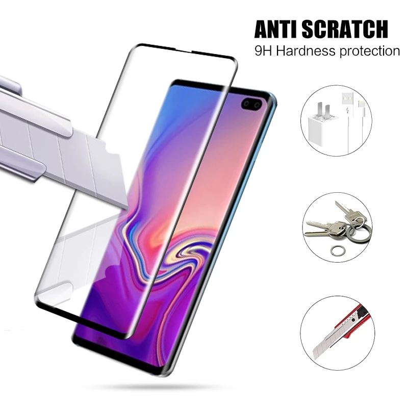3D полное покрытие для samsung S10e S10 lite plus стекло на Note 8 9 fpr s6 edge s7 s8 s9 s 10 7 6 защитная