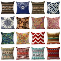 18 bohemia cotton pillow case throw pillowcase cotton linen printed pillow covers for office home textile