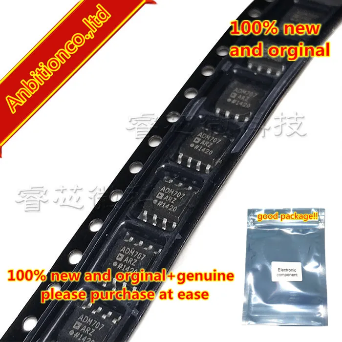 10 piezas 100% nuevo original ADM707ARZ ADM707AR ADM707 SOP8 microprocesador de bajo coste circuitos de supervisi&oacute;n en stock-0