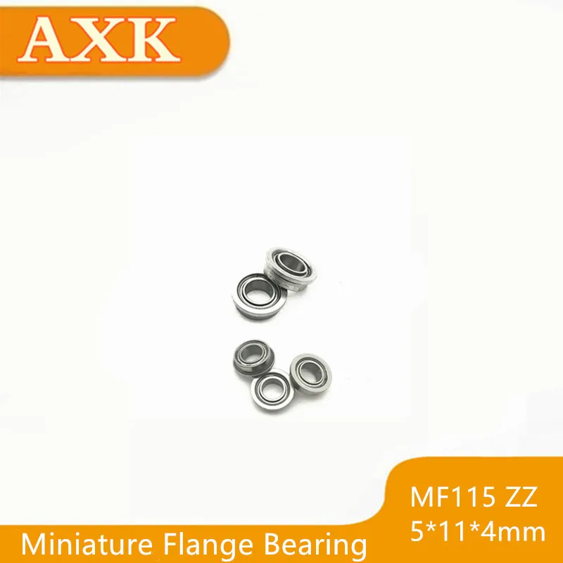Миниатюрный фланцевый подшипник Mf115zz Mf115 Zz 5x11x4 мм 10 шт./лот радиальный