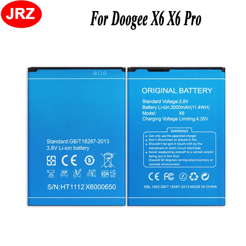 Аккумулятор Для DOOGEE X6 3000 мАч AKKU для сотового телефона Doogee Pro | Мобильные телефоны и