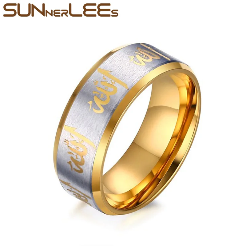 SUNNERLEES модные титановые кольца из нержавеющей стали черный серебряный цвет