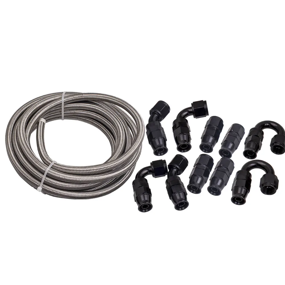 Футовый/6 м AN8 фитинг топливной линии из нержавеющей стали PTFE конец шланга