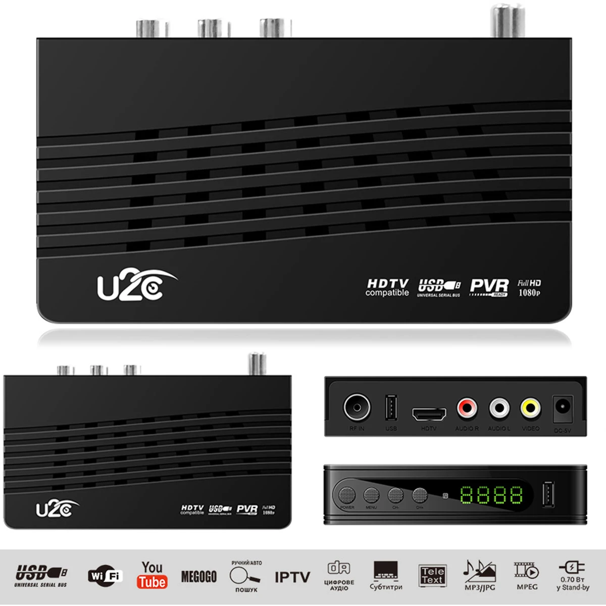 ТВ приставка SOONHUA USB2.0 DVB T2 медиаплеер Wifi LAN ресивер Full HD 1080P цифровая смарт Fpr MPEG H.264