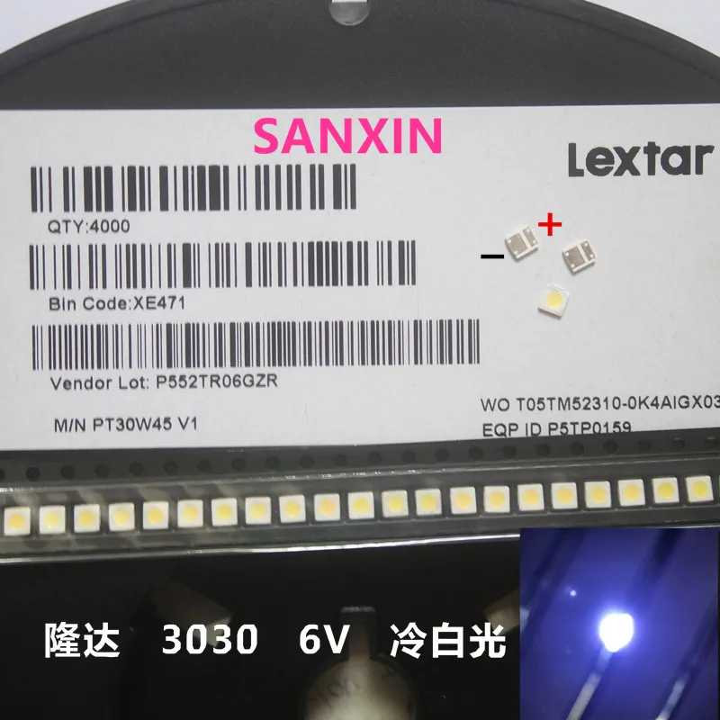 Lextar хорошая Мощная светодиодный ная подсветка 1 8 Вт 3030 6 в холодный белый 200 лм PT30W45