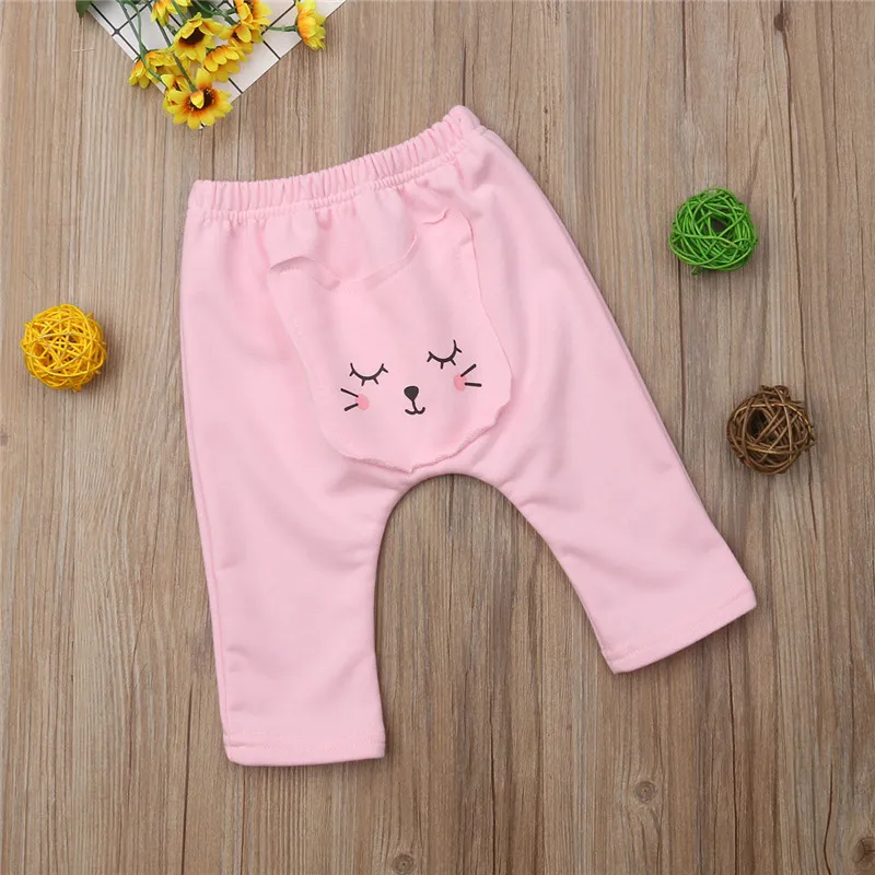 Cute Newborn Kids Boys Girls Pants Cartoon bear Clothes Long Child Leggings Bottoms Trousers | Детская одежда и обувь