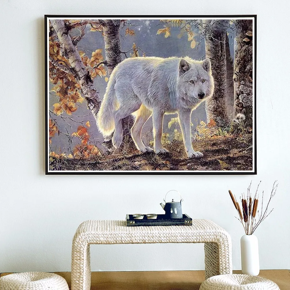 EverShine 5D Diamond Painting Full Drill Square Animals DIY Embroidery Sale Wolf Pictures Of Rhinestones Mosaic | Дом и сад