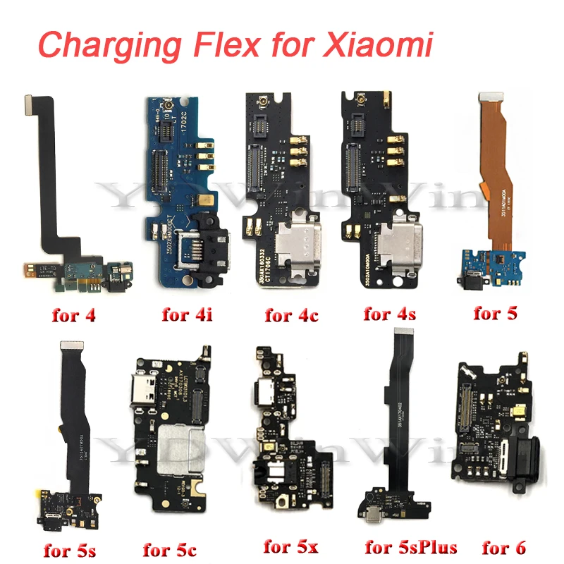 50pcs USB Charging Charger Port Dock Connector For Xiaomi 4 4i 4c 4s Mi 5 5c 5s Plus 5x 7 8 Board Audio Jack Ribbon Flex Cable | Мобильные