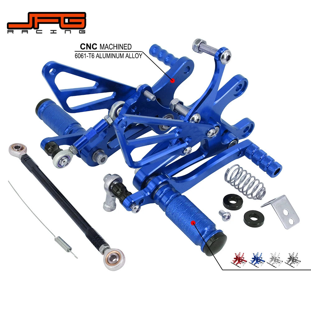 Мотоцикл алюминиевый ЧПУ Регулируемые подножки педали Rearset для YAMAHA YZFR1 YZF R1 2004 2006