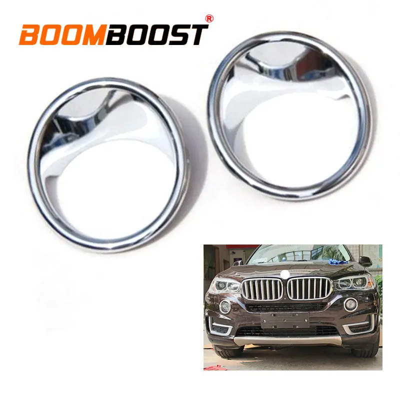 Car Stylings For BMW X5 F15 2014 2015 2pcs ABS Chrome Front Fog Light Lamp Cover Trim Headlight Decor Moudings Strip | Автомобили и