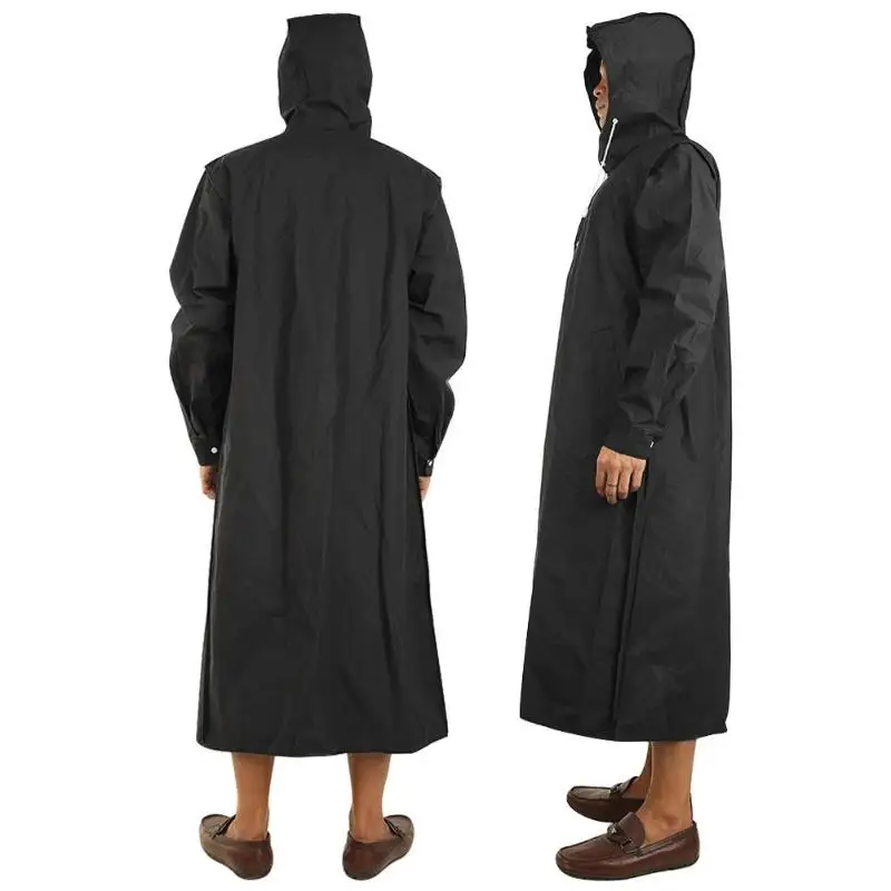 

Thickened Fashion Adult Waterproof Long Raincoat Women Men Rain coat Hooded For Outdoor Hiking Travel Fishing Climbing Suit