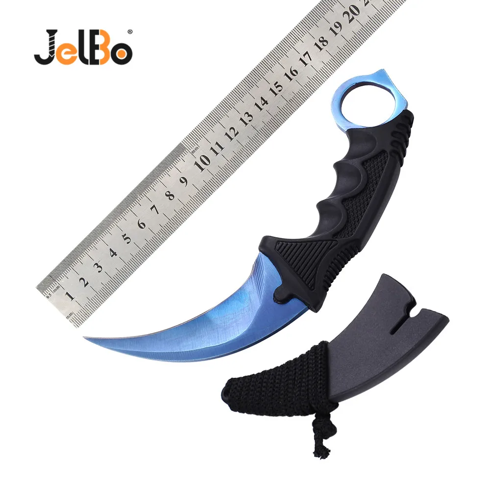 JelBo Karambit коготь нож фиксированный CS GO Counter Strike для кемпинга Тактический охотничий