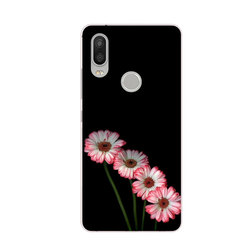 for BQ Aquaris X2 Pro Case Silicon Colorful flower Painting Soft TPU Back Cover Phone protect cases shell |