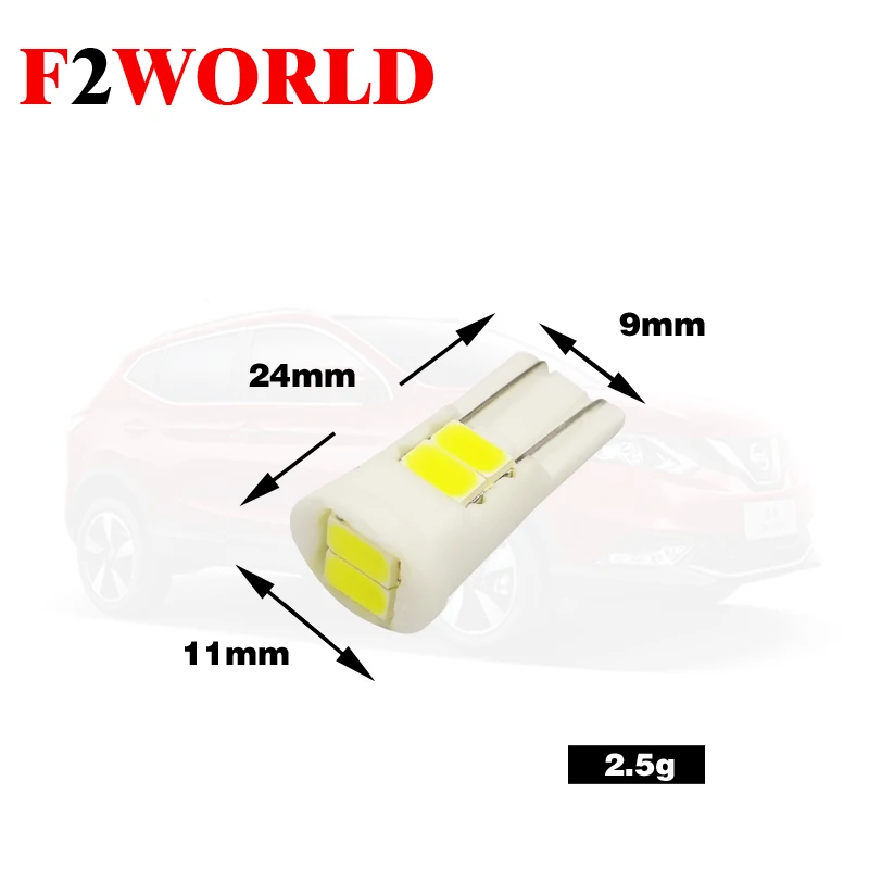 4 шт * Идеальный Завод selt T10 W5W 5630 6smd Керамика База Светодиодный Габаритные фонари