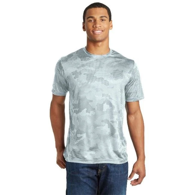 Спорт Tek ST370 CamoHex Tee Белый маленький| |