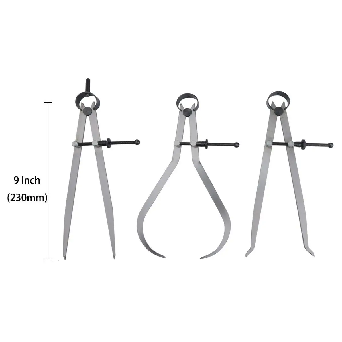 Spring Inside Outside Divider Caliper Set 9.8-inch Machinist Tools 3-pack | Инструменты