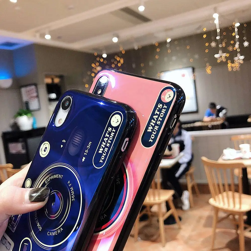 Чехол для телефона KISSCASE с рисунком камеры iPhone X 6 7 8 Plus Xs Max XR мягкий модный чехол из