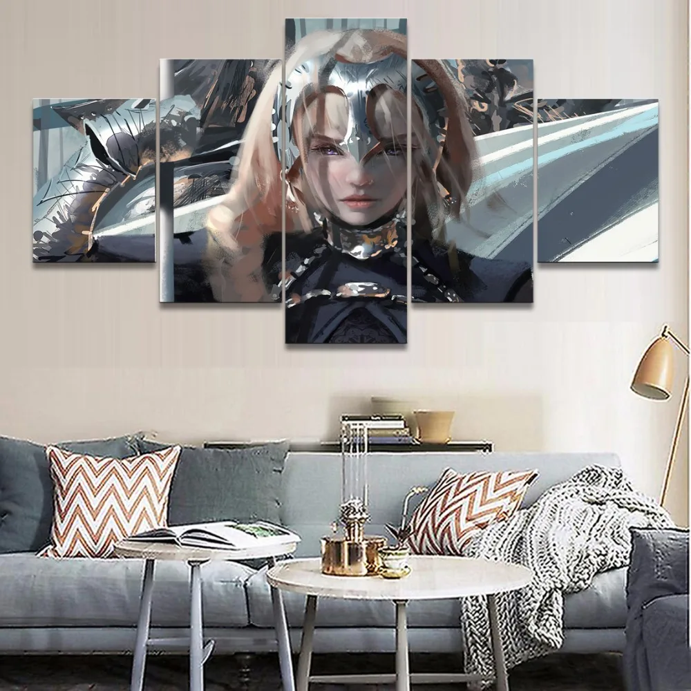 Холст печатные изображения HD Wall Art домашний декор плакат 5 шт. аниме Fate Grand для