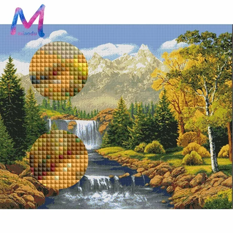 Алмазная вышивка пейзаж водопад 5D DIY алмазная живопись мозаика ремесла подарки