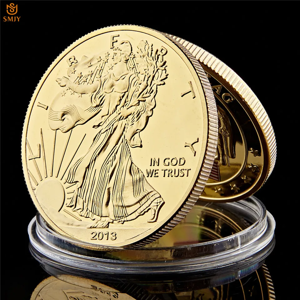 Копия американской ходячей богини 2013 металлическая сувенирная монета с