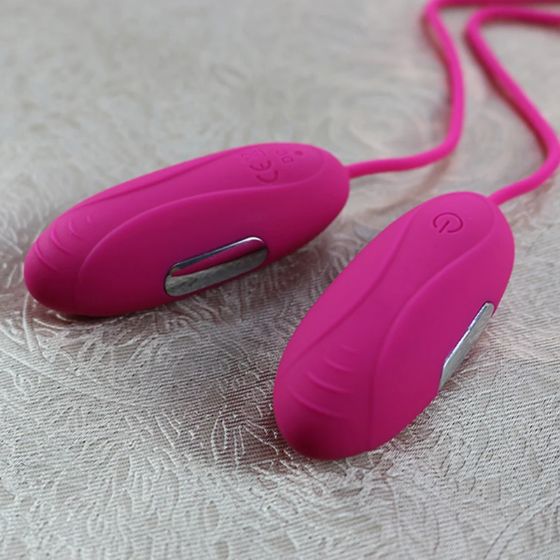 Водонепроницаемый USB зарядка двойной прыжки яйца 7 частоты Вибратор мини тиаодан грудь вагинальный