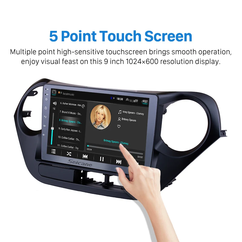 Seicane GPS Navi автомобильный аудио Android 8 1 HD для HYUNDAI I10 2013 2014 2015 2016 сенсорный экран AM FM