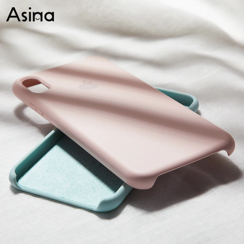 Plain Phone Case For IPhone 7 8 Luxury Liquid Silicone Cover Anti-knock Cellphone X XR XS 6 6S Plus Funda Coque |
