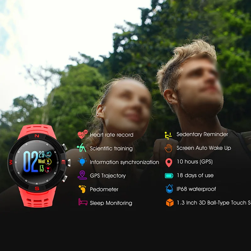 DTNO. I F18 Смарт часы gps Спортивные Bluetooth мониторинг сна умные для мужчин