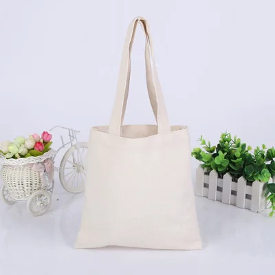 1PC High-Quality Women Men Handbags Canvas Tote Bags Reusable Cotton Grocery High Capacity Shopping Bag | Багаж и сумки
