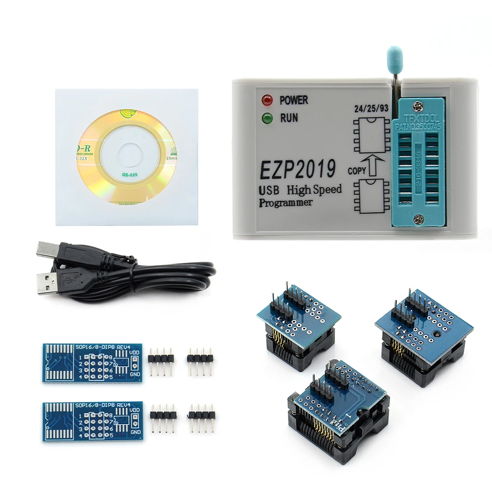 Высокоскоростной программатор EZP2019 ezp 2019 USB SPI support24 25 93 EEPROM flash bios Чип + SOIC8 SOP8