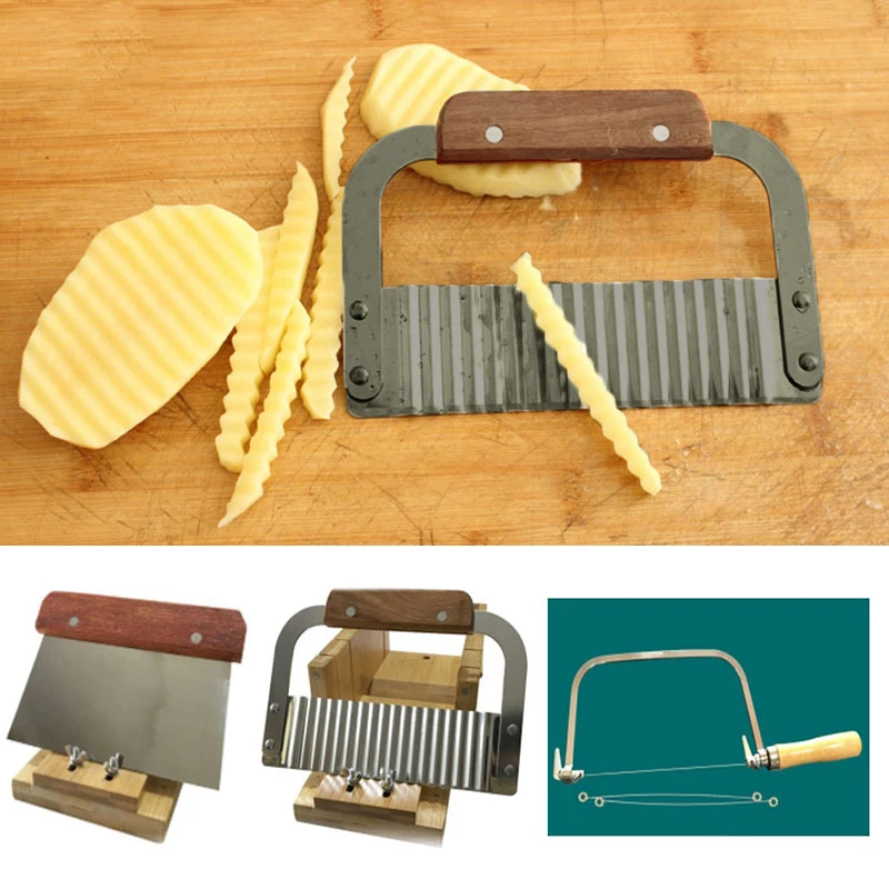 Stainless steel wave fries cut Handmade soap Wave Knife corrugated cutter potato hand tool | Дом и сад