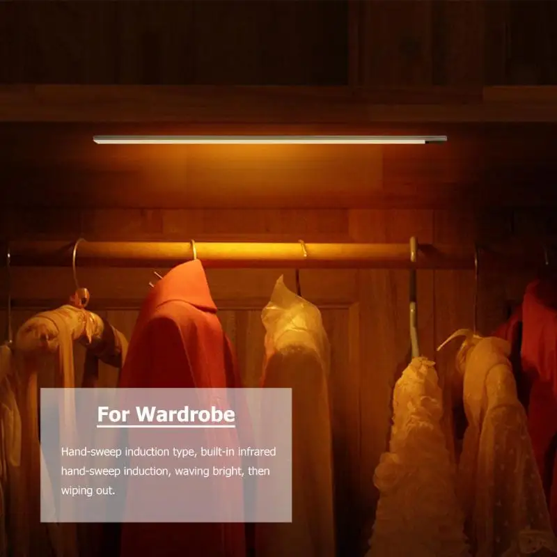 12V ручной датчик движения светодиодный шкаф свет кухонный лампа|Светодиодные