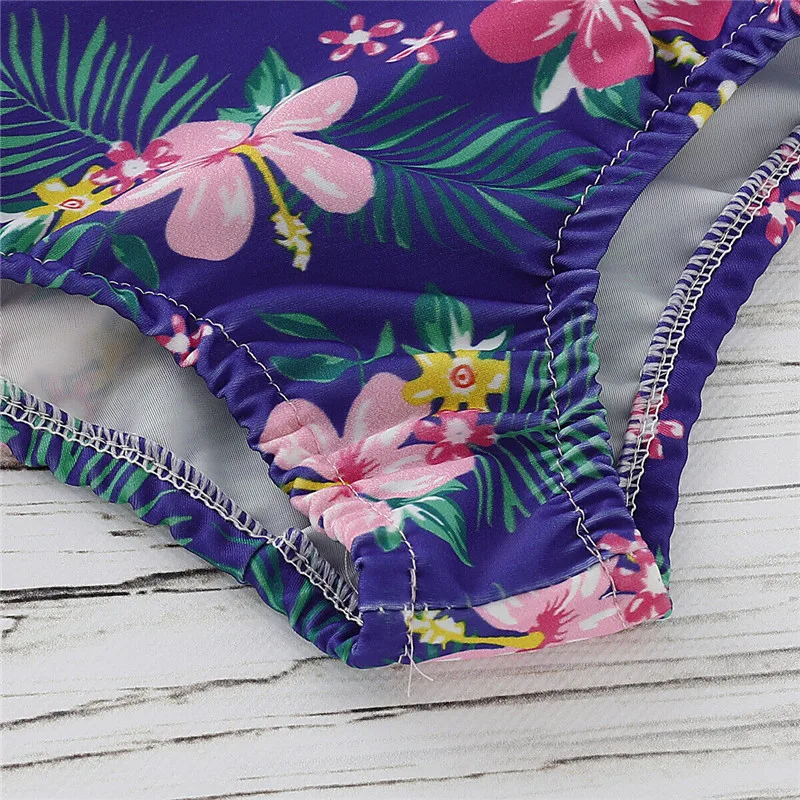 Пляжная одежда для новорожденных девочек Цельный купальник с лямкой на шее