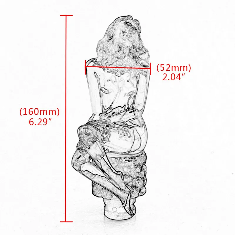 Новая прозрачная ручная рукоятка для девочки рычага переключения передач смолой
