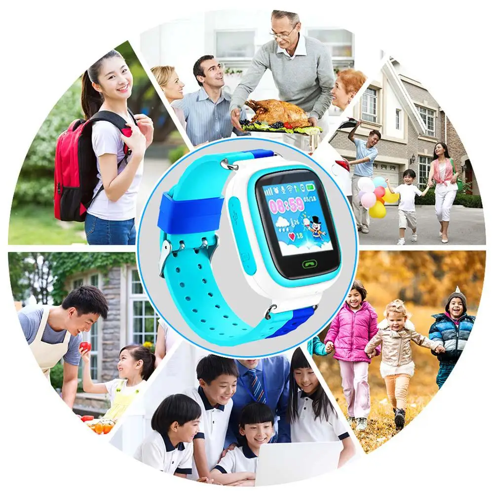 Q18Children's умные часы Sim карты 1 22 дюймов сенсорный экран большой Экран LBS