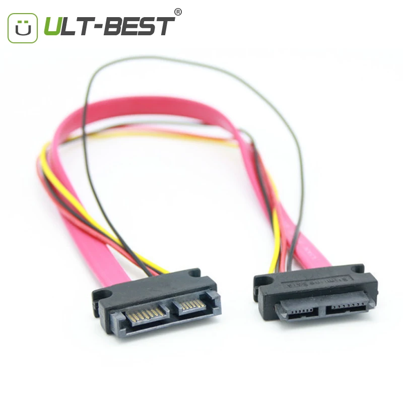 Кабель удлинитель ult best для SATA кабель диаметром 30 см с разъемами 13pin Male на Slimline 7 + 6