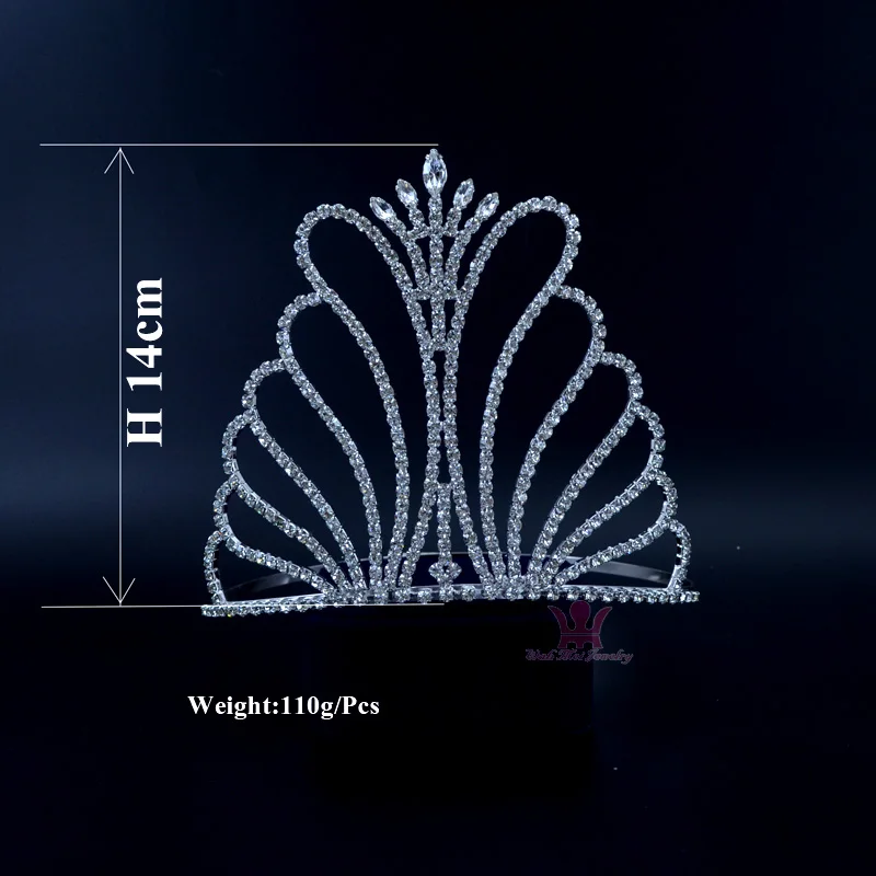 Свадебные украшения Miss beauty тиара с высокой короной стразы кристаллами свадебные