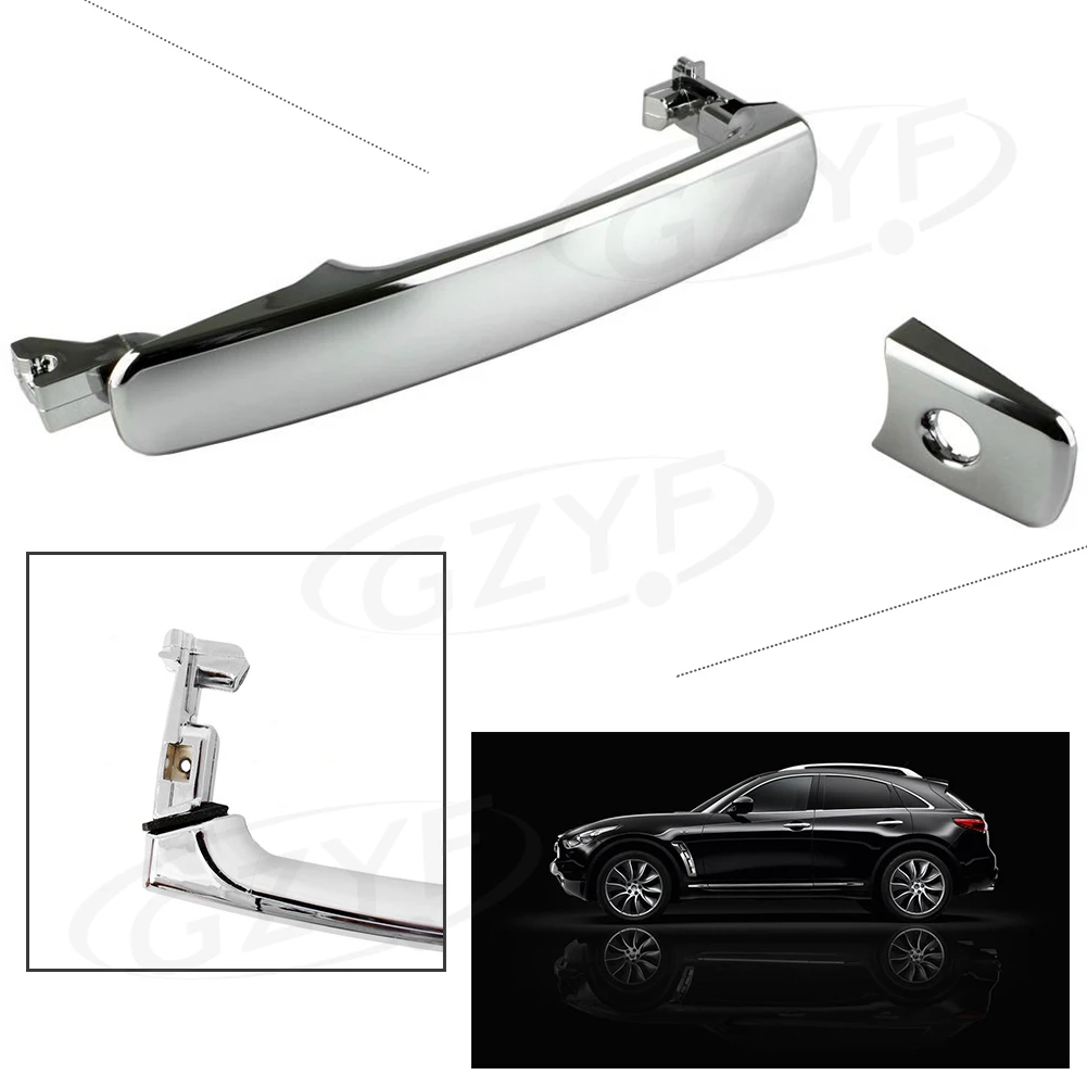 Хромированная передняя левая БОКОВАЯ наружная дверная ручка для Infiniti FX35 FX45 и Nissan