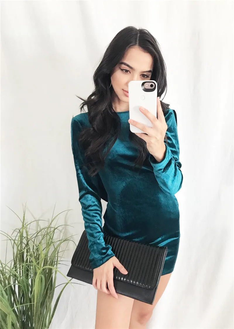 Женское осеннее облегающее бархатное мини-Клубное Вечерние вечернее платье с