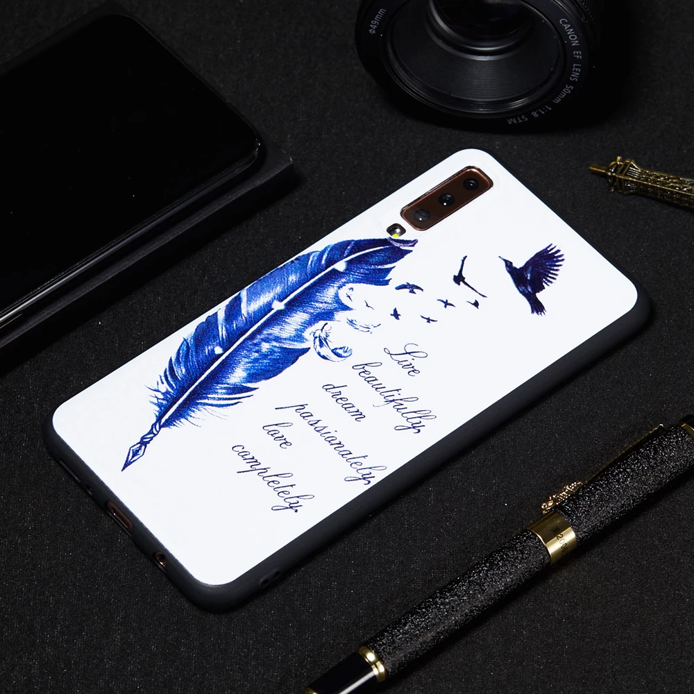Чехол с рисунком совы для Samsung Galaxy A7 2018 A750 чехлы A9 мягкий чехол из ТПУ животных |