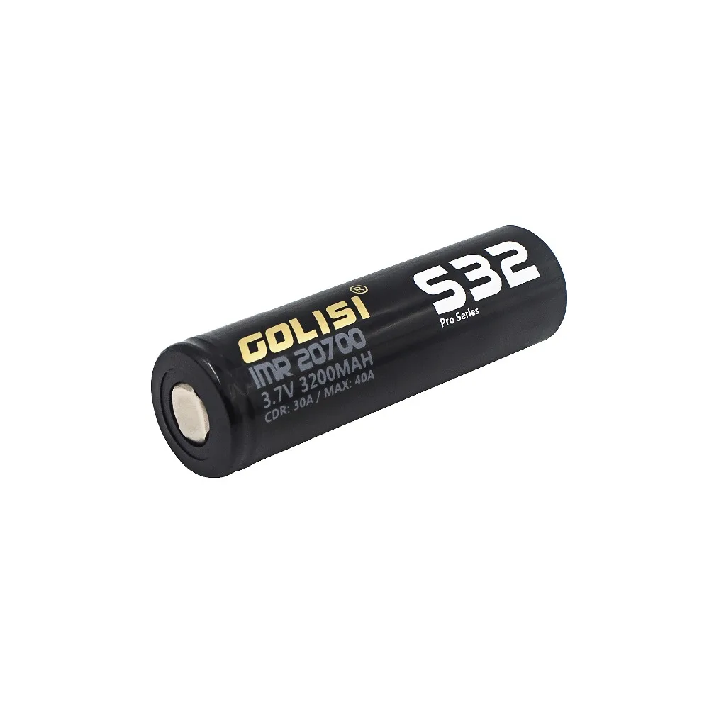 4 шт. GOLISI S32 IMR 20700 3200 мАч 3 7 В CDR 30A MAX 40A Высокая сливная E-CIG аккумуляторная батарея