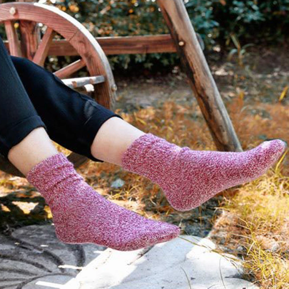 Зимние теплые носки мягкие плотные повседневные спортивные длинные для