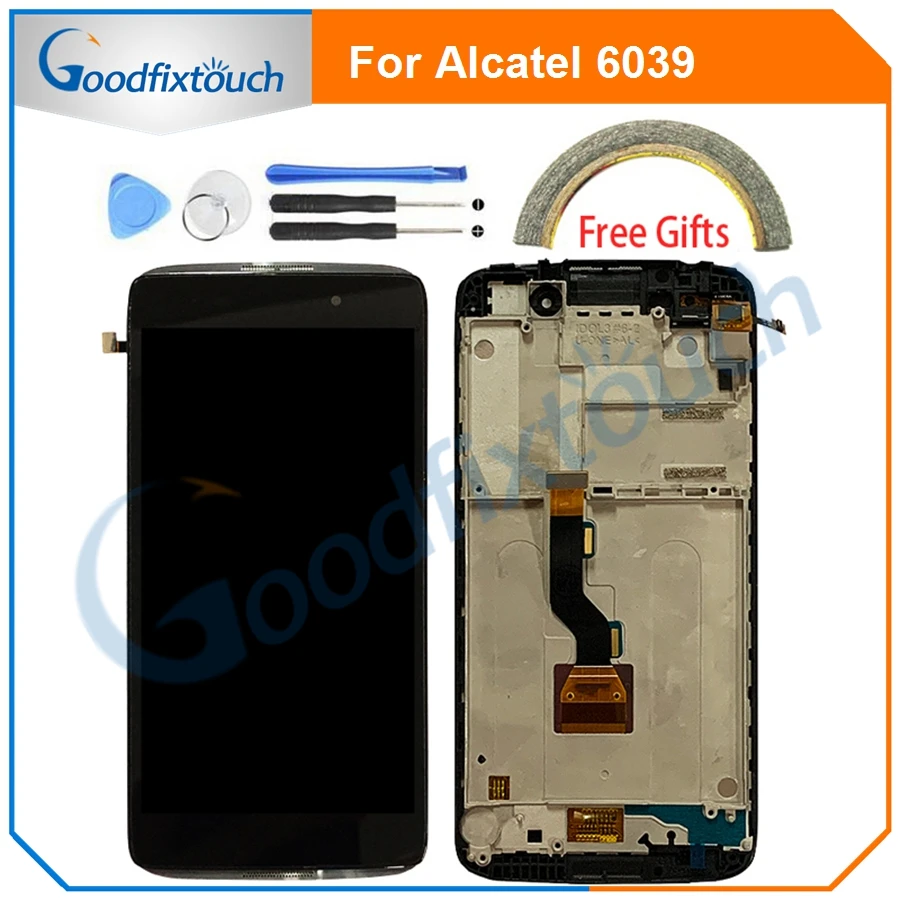 ЖК-дисплей для Alcatel One Touch Idol 3 6039 6039A 6039K 6039Y + фоторамка запасные части