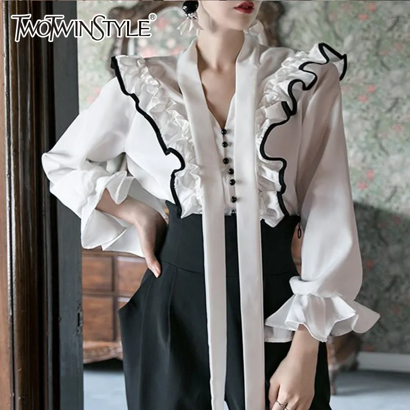 TWOTWINSTYLE 2019 Весна хит цвета блузки для малышек женщин рубашки мальчиков топы