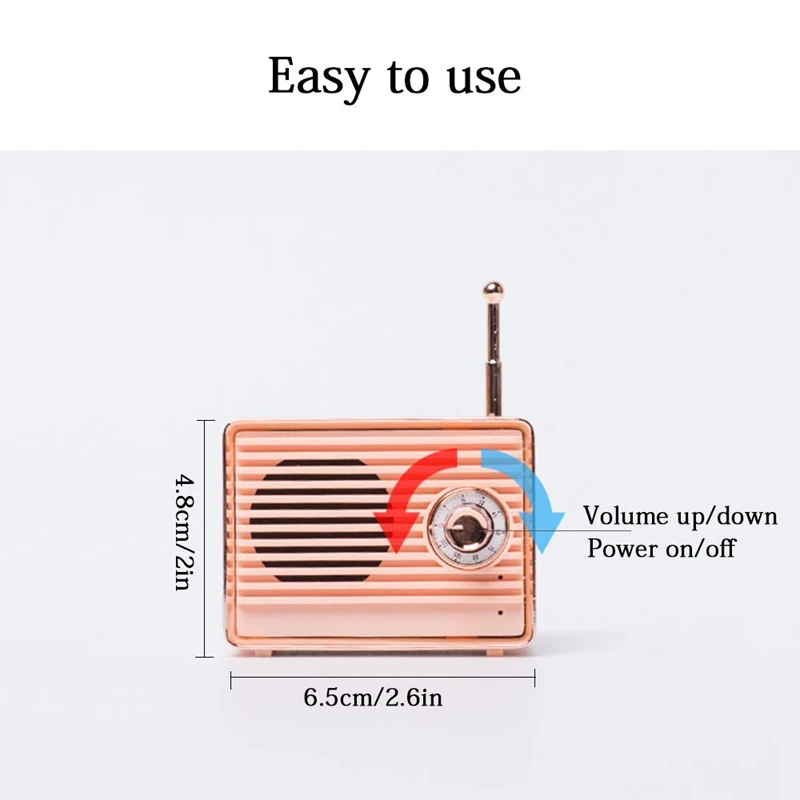Ретро Bluetooth динамик винтажный Мини милый Ностальгический тяжелый бас 3D стерео